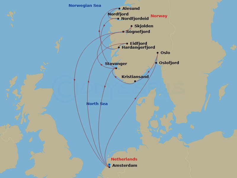 Itinerary map