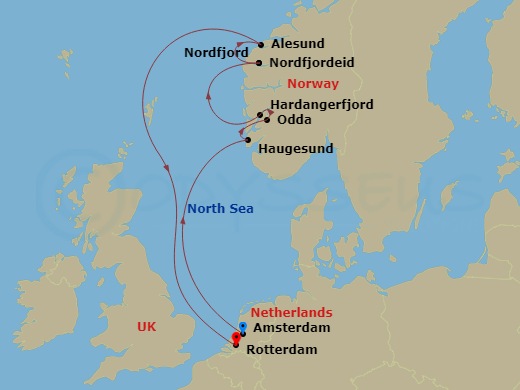 Itinerary map