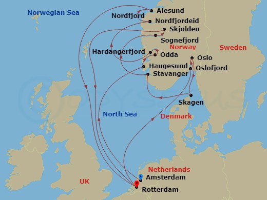 Itinerary map
