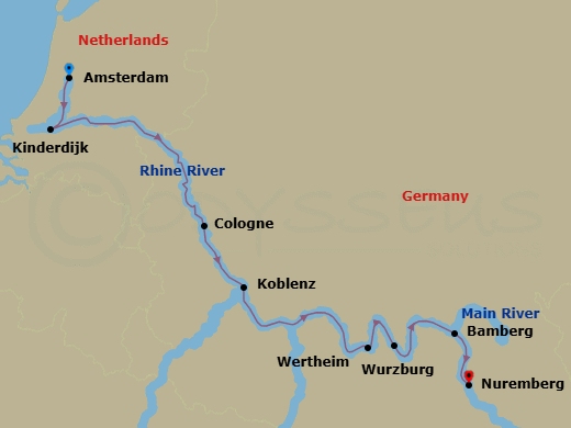 Itinerary map
