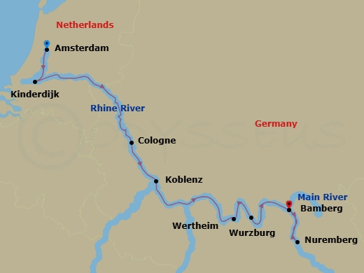 Itinerary map