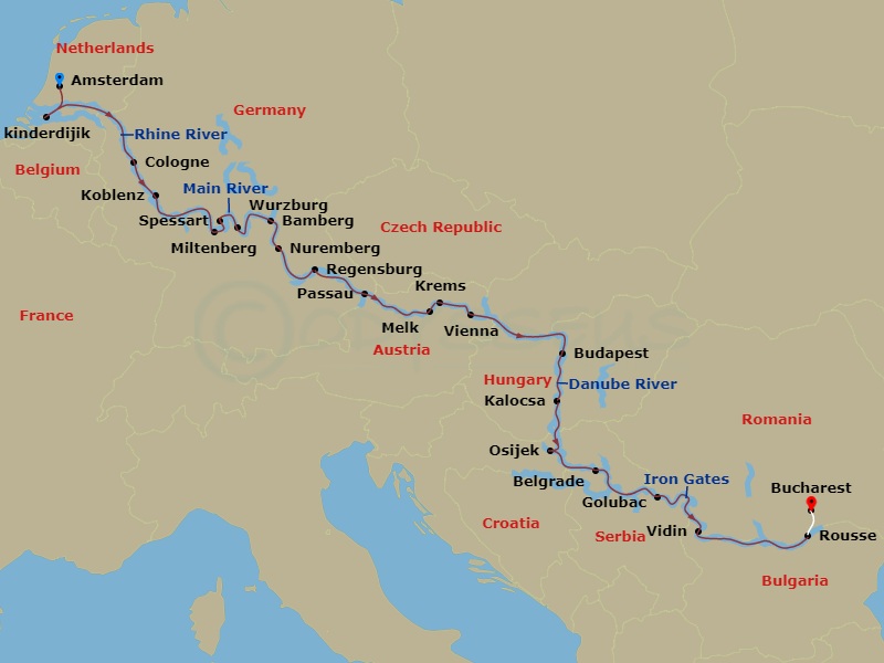 Itinerary map