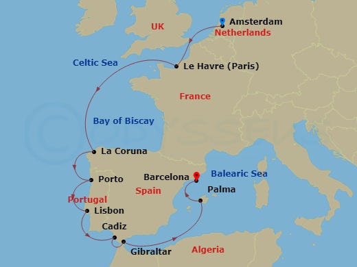 Itinerary map