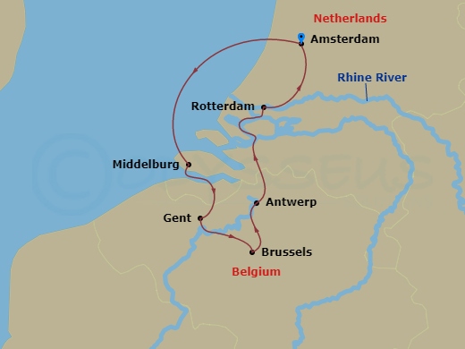 Itinerary map