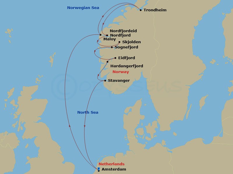 Itinerary map