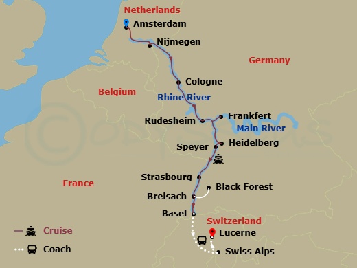 Itinerary map