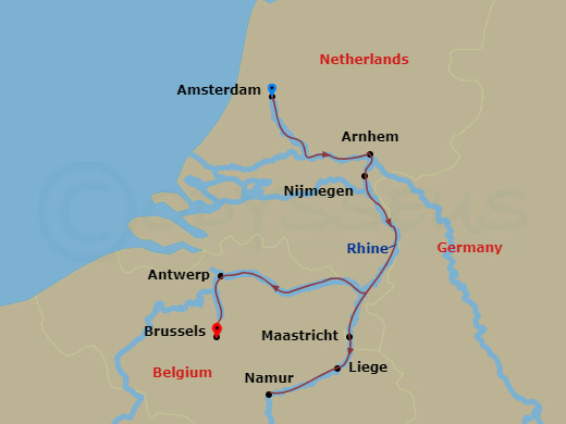 Itinerary map