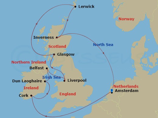 Itinerary map