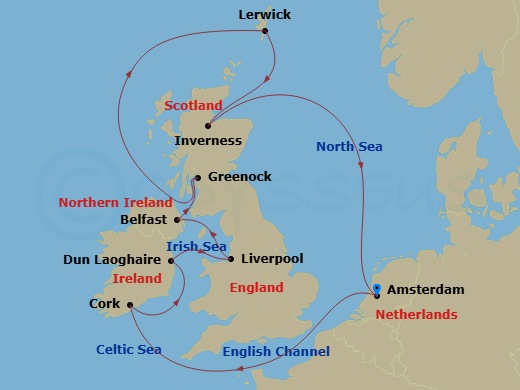 Itinerary map