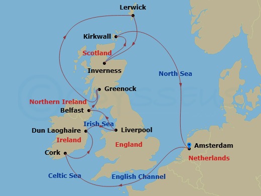 Itinerary map