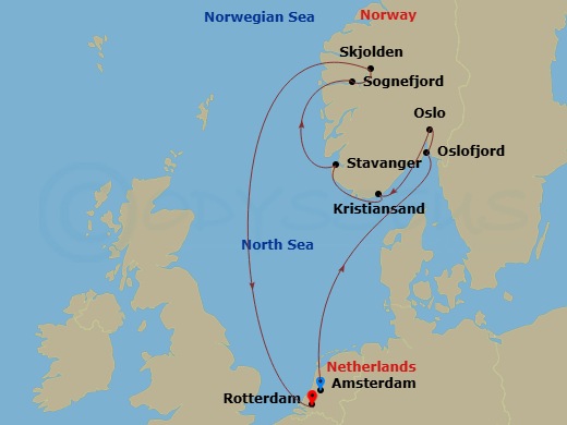 Itinerary map
