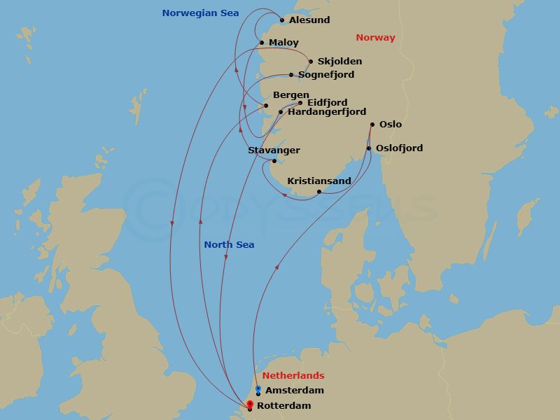 Itinerary map