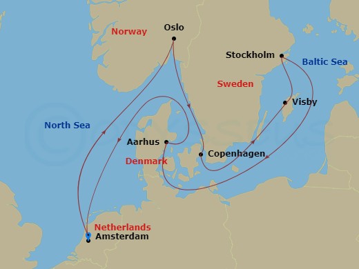 Itinerary map