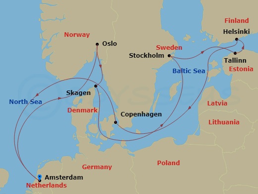 Itinerary map