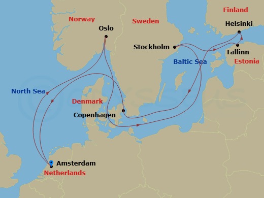 Itinerary map