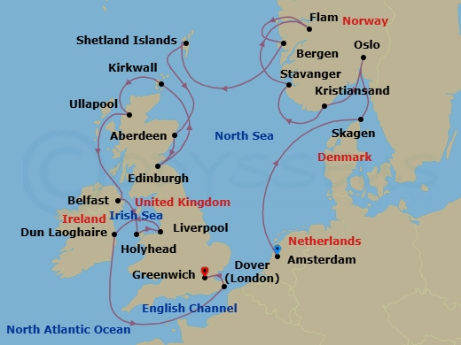 Itinerary map