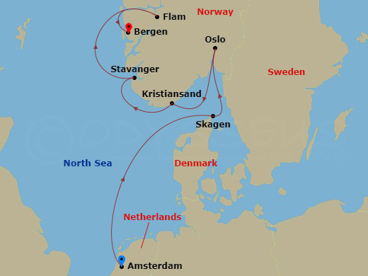 Itinerary map