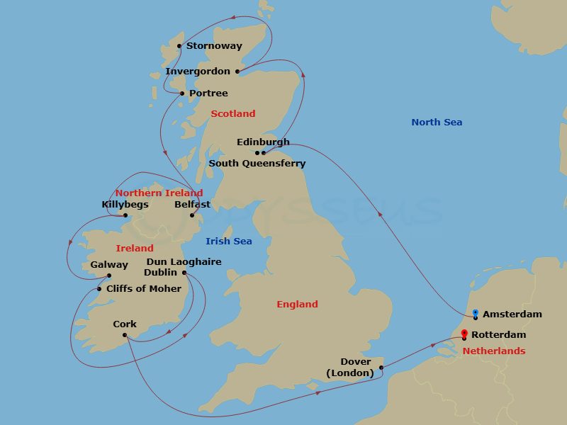 Itinerary map