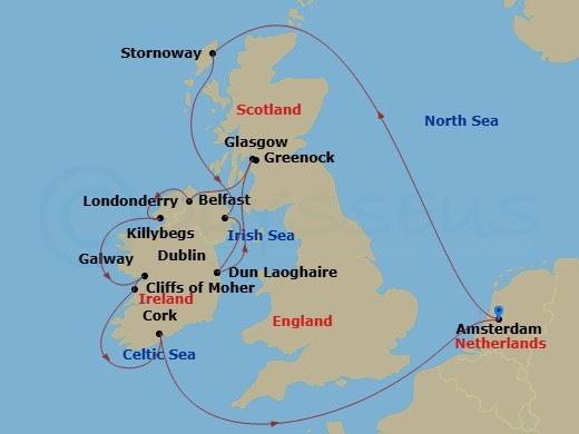 Itinerary map