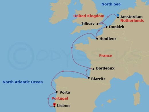 Itinerary map