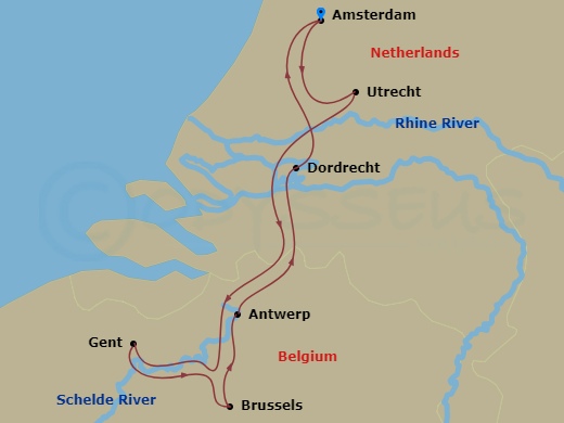 Itinerary map