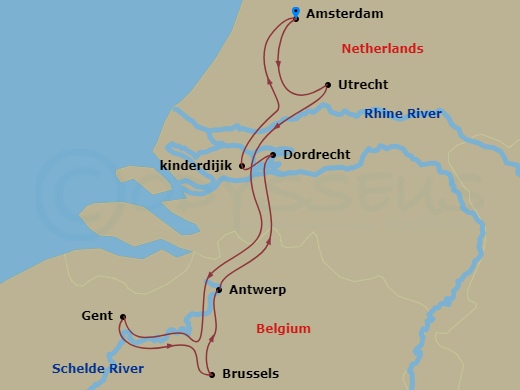 Itinerary map