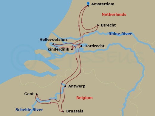 Itinerary map