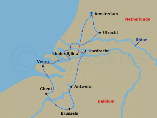 Itinerary map