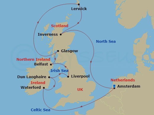 Itinerary map