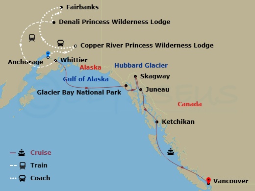 Itinerary map