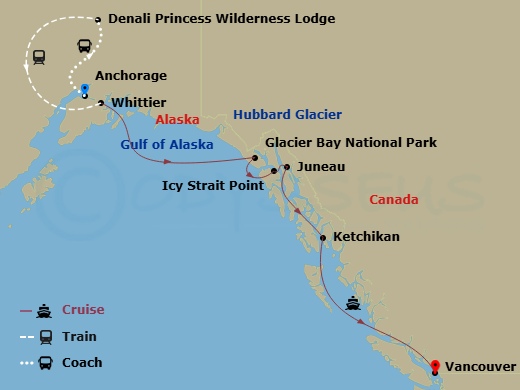 Itinerary map