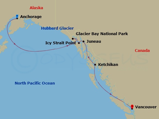 Itinerary map