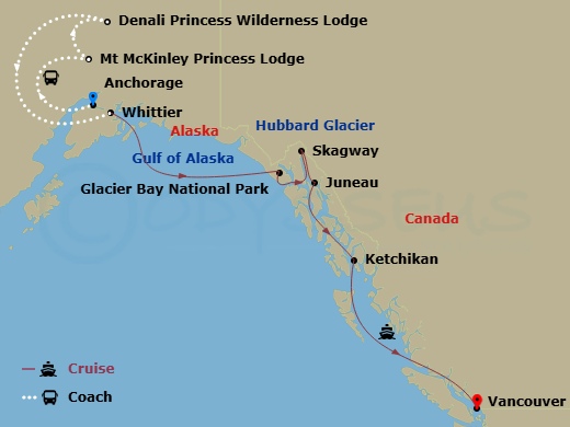 Itinerary map