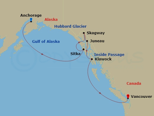 Itinerary map