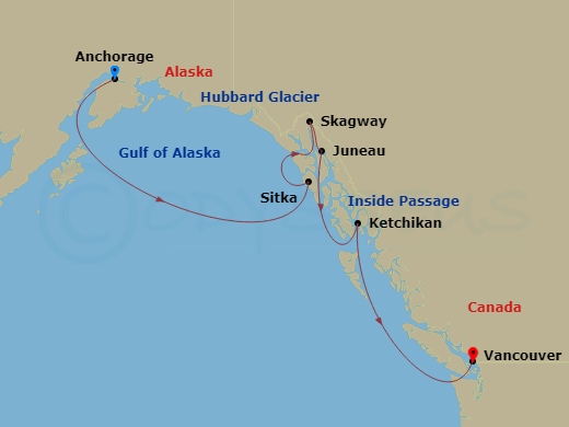 Itinerary map