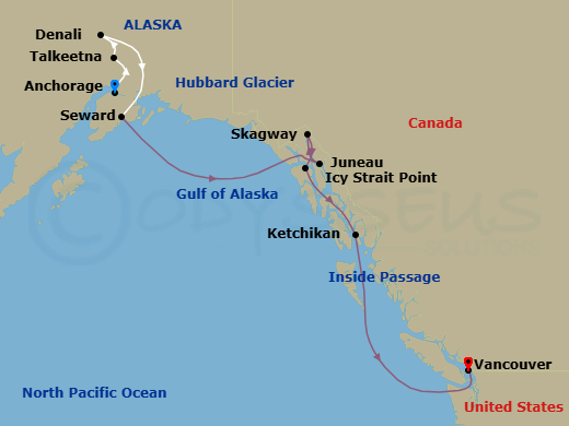 Itinerary map