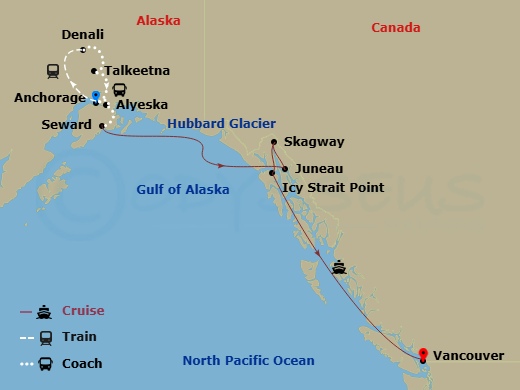 Itinerary map