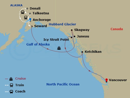 Itinerary map