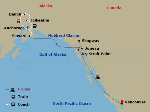 Itinerary map