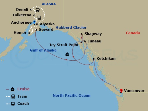 Itinerary map