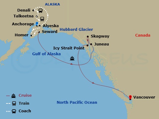 Itinerary map