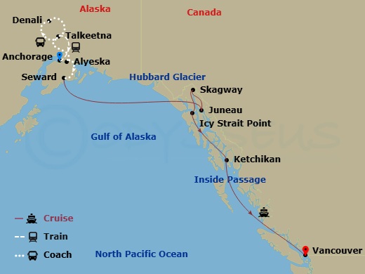Itinerary map