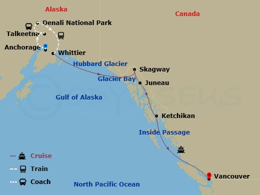 Itinerary map