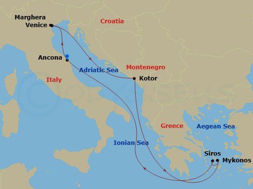 Itinerary map