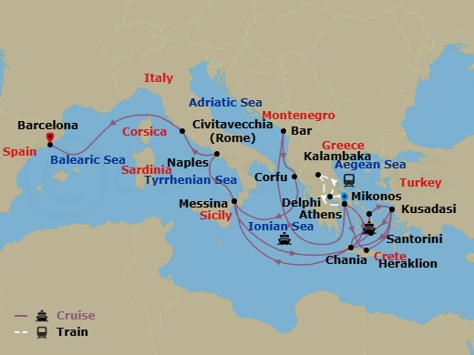 Itinerary map