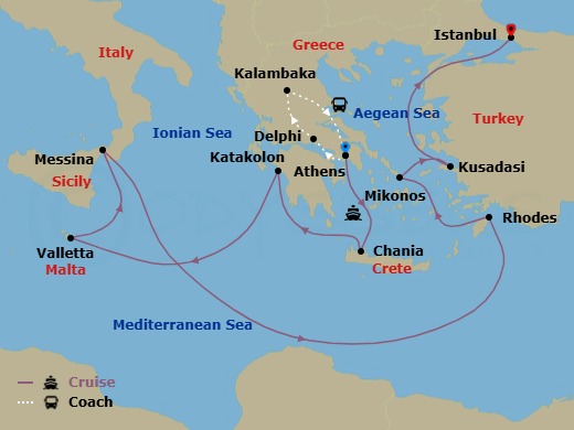 Itinerary map
