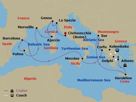 Itinerary map