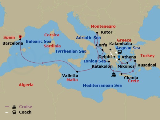 Itinerary map