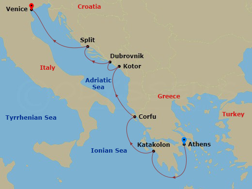 Itinerary map