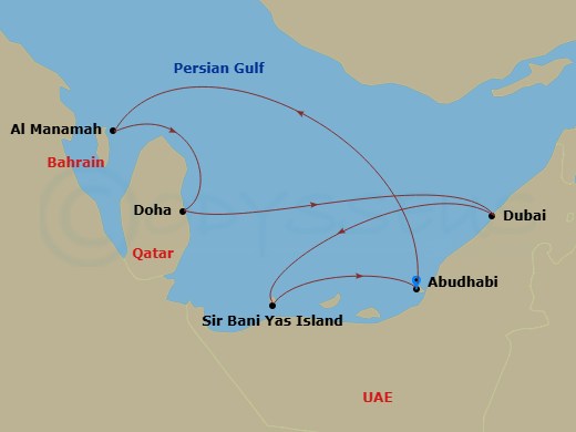 Itinerary map